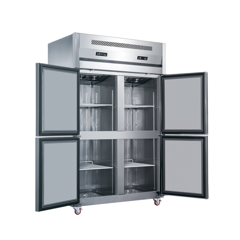 Four door dual temperature high body cabinet