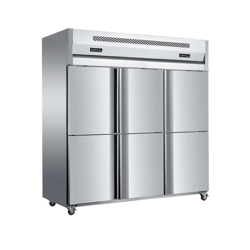 Six door dual temperature baking tray cabinet